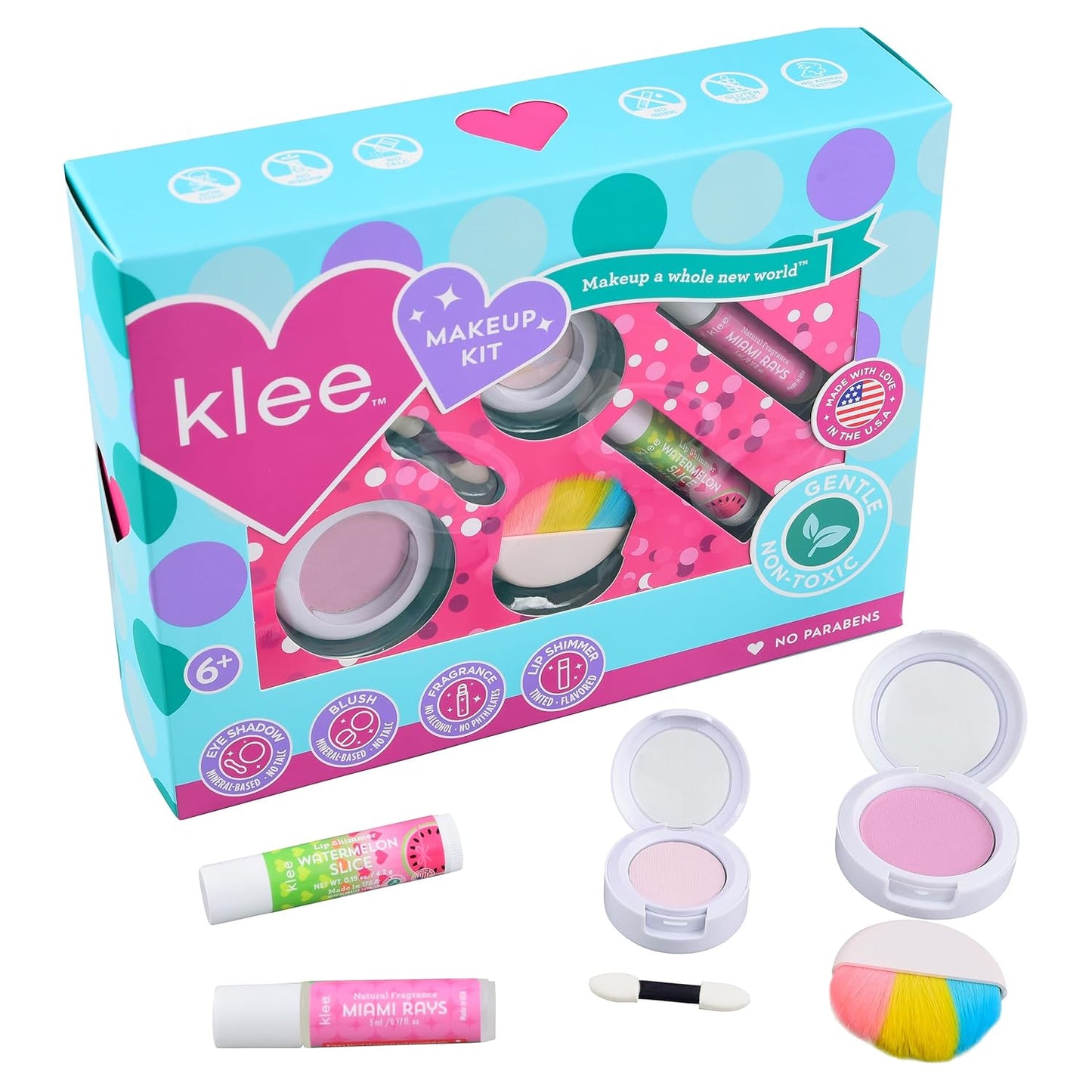 Luna Star Klee Mineral Makeup Kit. Gentle and Non-Toxic. Kid-Friendly. Made in USA. (Scoop of Joy)