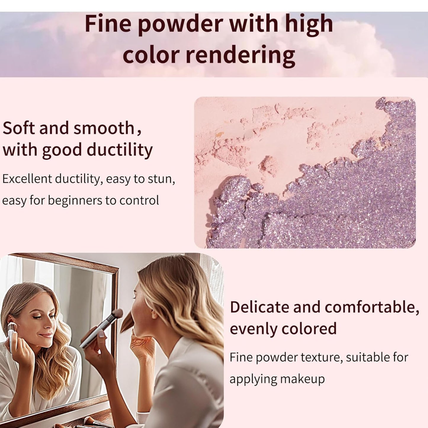 SAMIK Eye shadow blush concealer contour makeup kits full set all in one makeup set cosmetic girl makeup gift box blush set (Pink)