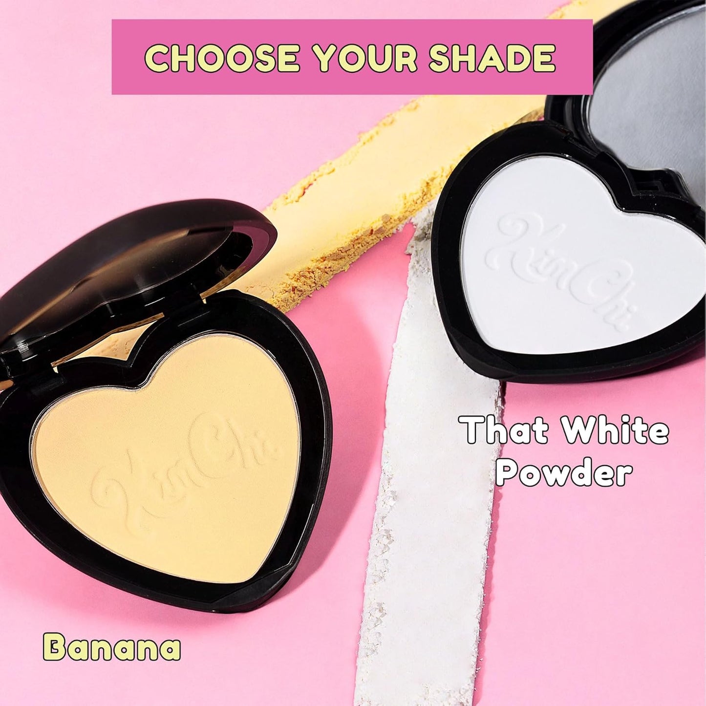 KimChi Chic Almost Catfished Micro Pressed Powder - Brightening Under Eye Setting Powder, Reduces Dark Circles, No Flashback, That White Powder