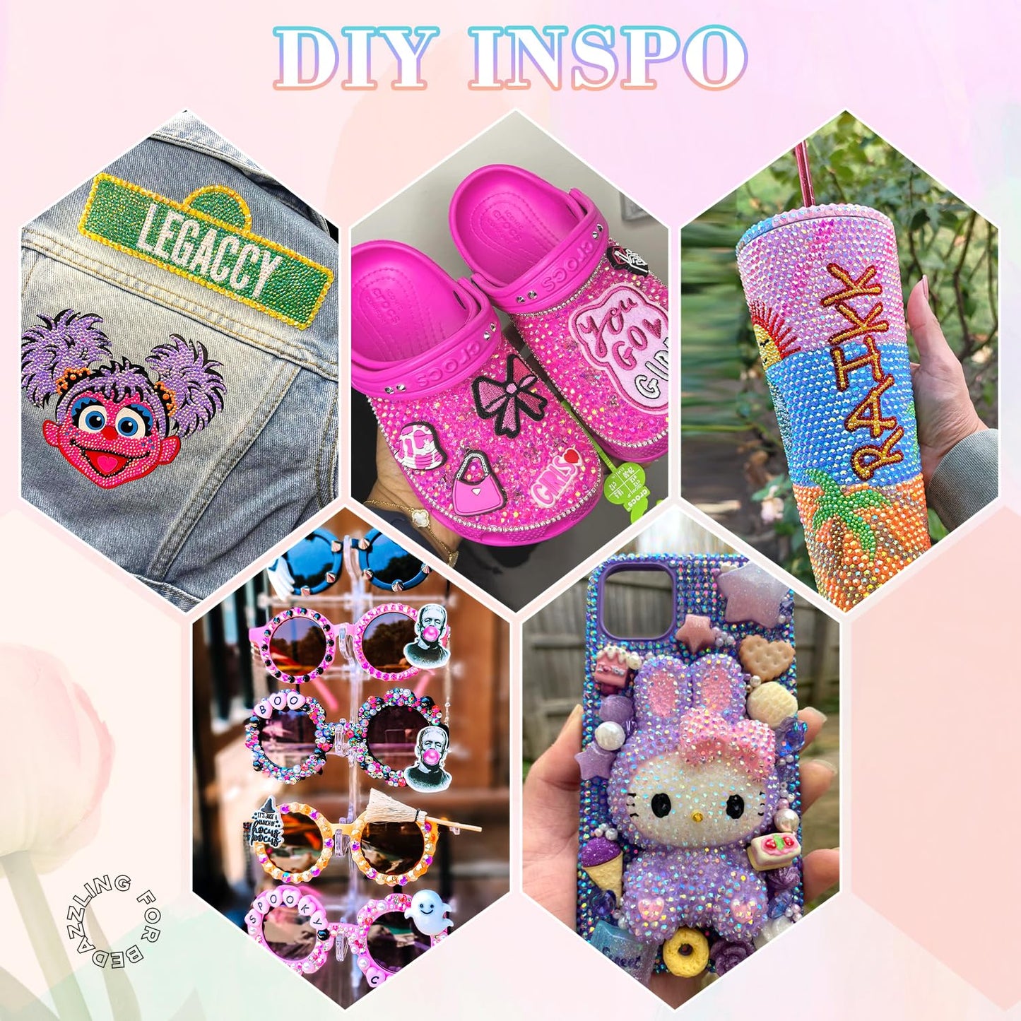 16000Pcs Resin Rhinestones for Bedazzling with B7000 Jewelry Glue, 4MM Colorful Gems Flatback Rhinestones for Crafting, Crystal for DIY Crafts Clothing Tumblers Mugs Shoes Fabric Decor Nail Art