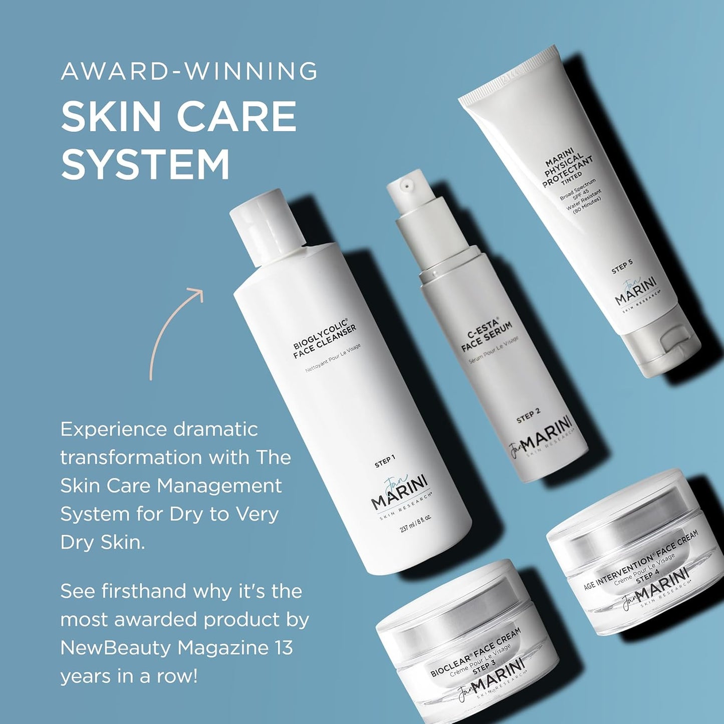 Jan Marini Skin Research Skin Care Management System - With Marini Physical Protectant Tinted SPF 45 - Dry/Very Dry Skin
