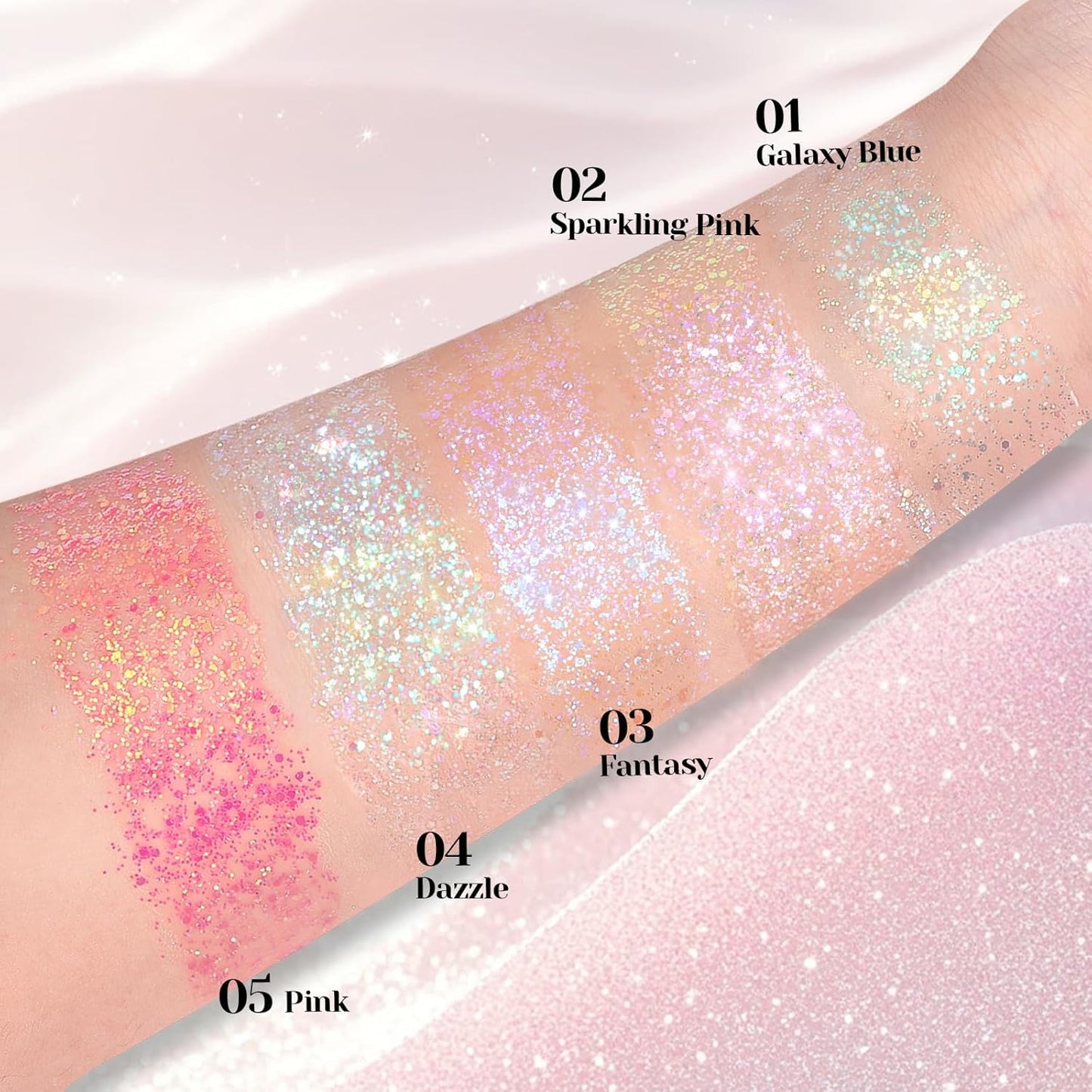 DAGEDA Roll-on Body Glitter,Holographic Eye Face Hair Glitter Gel for Festival Outfit Mermaid Accessories,Chameleon Color Body Shimmer Makeup Rave Outfits Accessories for Women 50ml (Galaxy Blue)