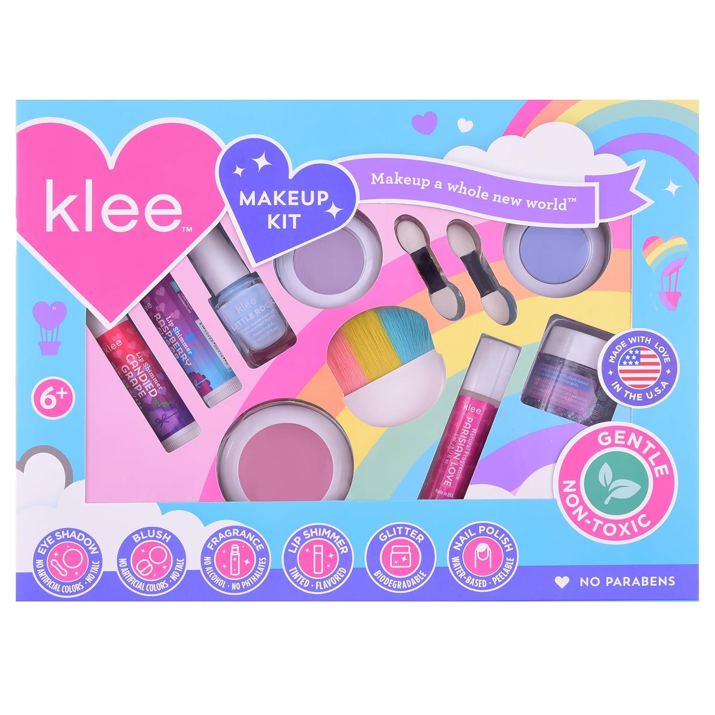 Luna Star Klee Ultimate Makeup Kit. Gentle and Non-Toxic. Kid-Friendly. Made in USA. (Arc of Joy)