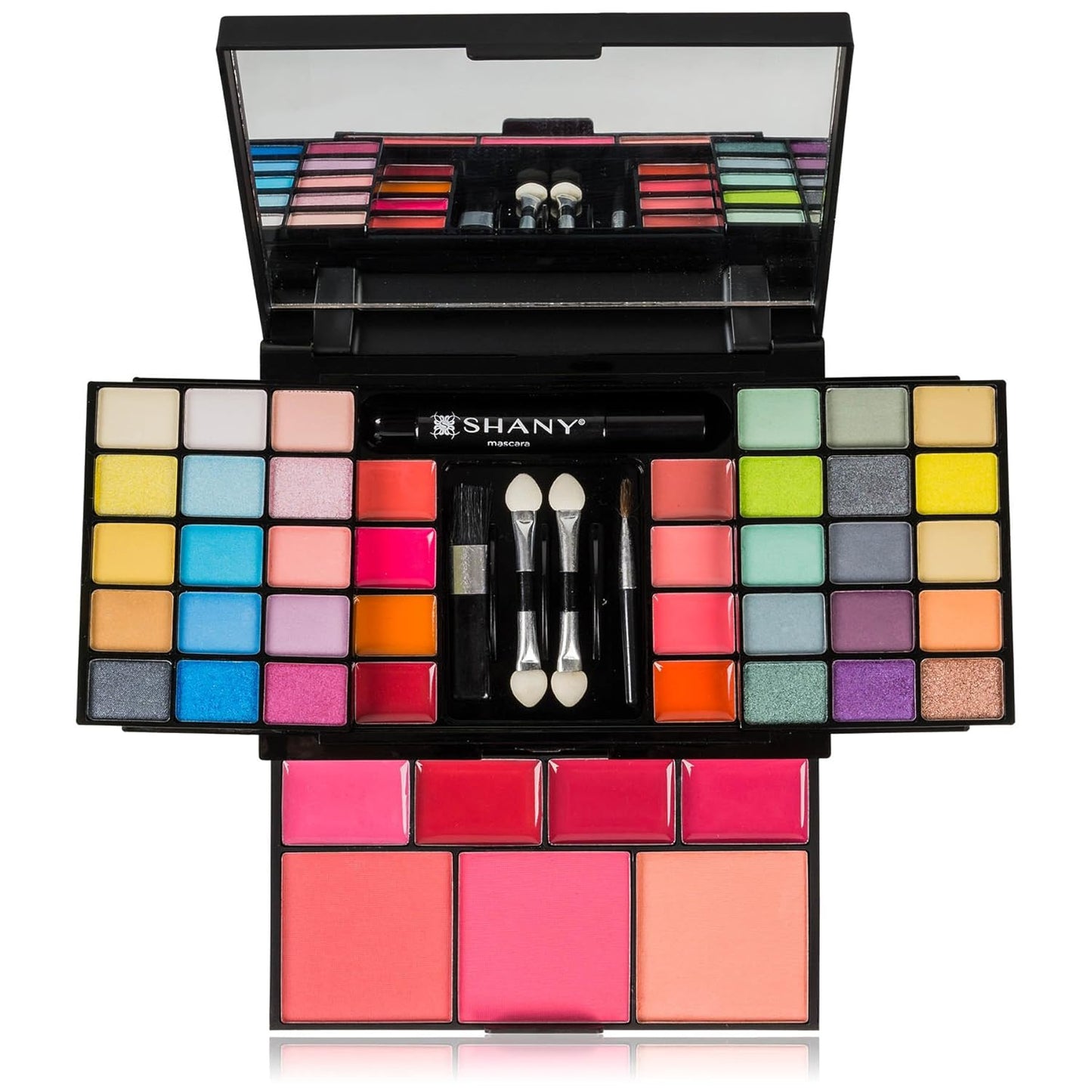 SHANY 'Fix Me Up' Makeup Kit - Compact Travel Makeup Portable Giftable Adult and Teen Makeup Set Eye Shadows, Lip Colors, Blushes, and Applicators