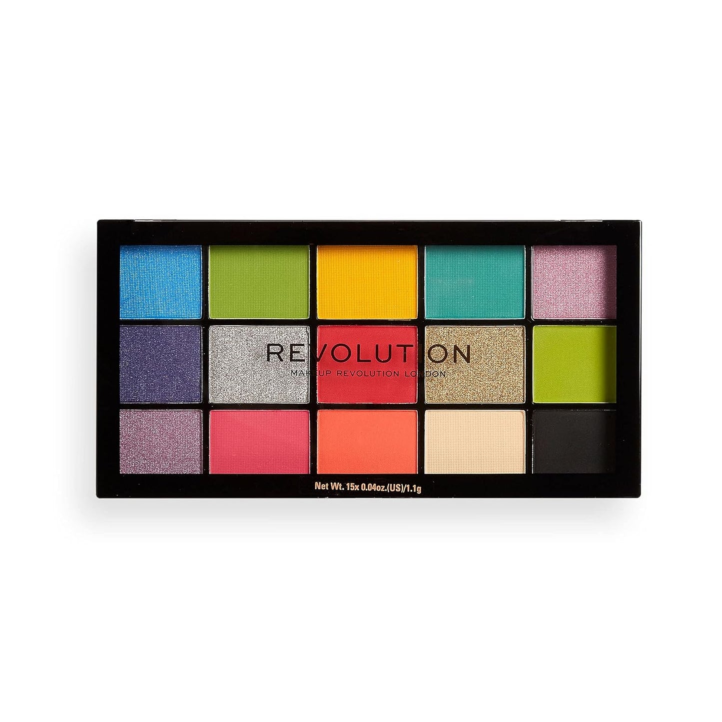 Makeup Revolution Reloaded Palette, Makeup Eyeshadow Palette, Includes 15 Shades, Lasts All Day Long, Cruelty Free, Euphoria, 16.5g