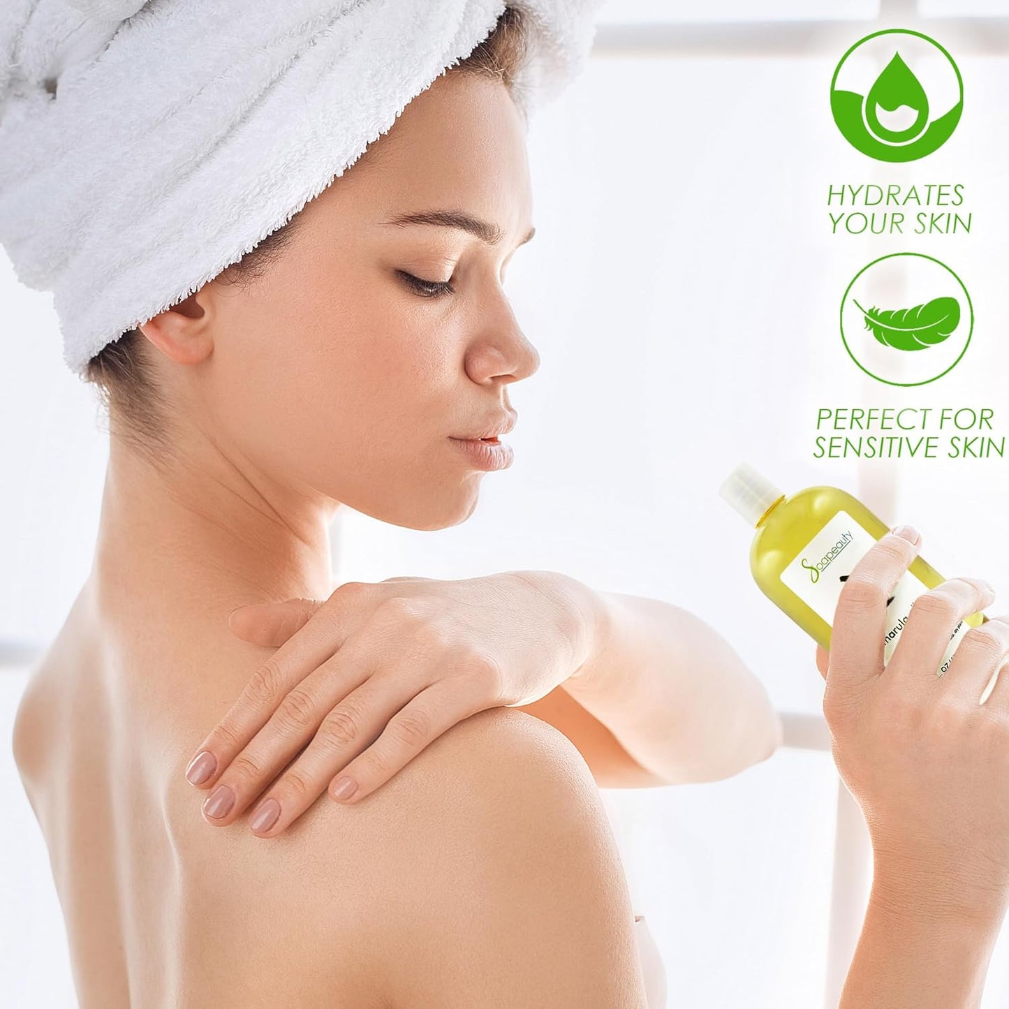 Soapeauty Marula Oil 100% Pure & Natural, Cold Pressed, Rich in Vitamin E & Omega Fatty Acids | Best for Skin, Hair, Face, Nails, and Soap Making | 24 fl oz (2 * 12 fl oz)