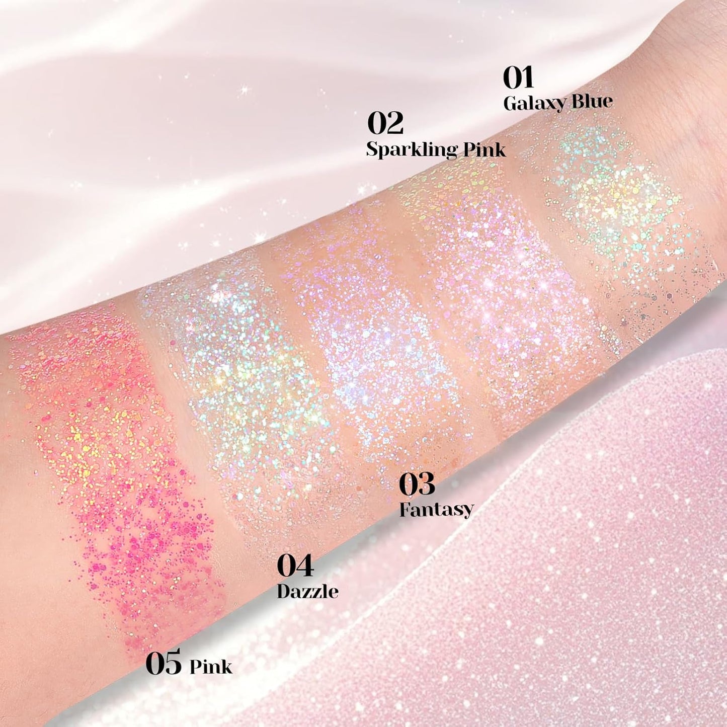 DAGEDA Roll-on Body Glitter,Holographic Eye Face Hair Glitter Gel for Festival Outfit Mermaid Accessories,Chameleon Color Body Shimmer Makeup Rave Outfits Accessories for Women 50ml(Dazzle)