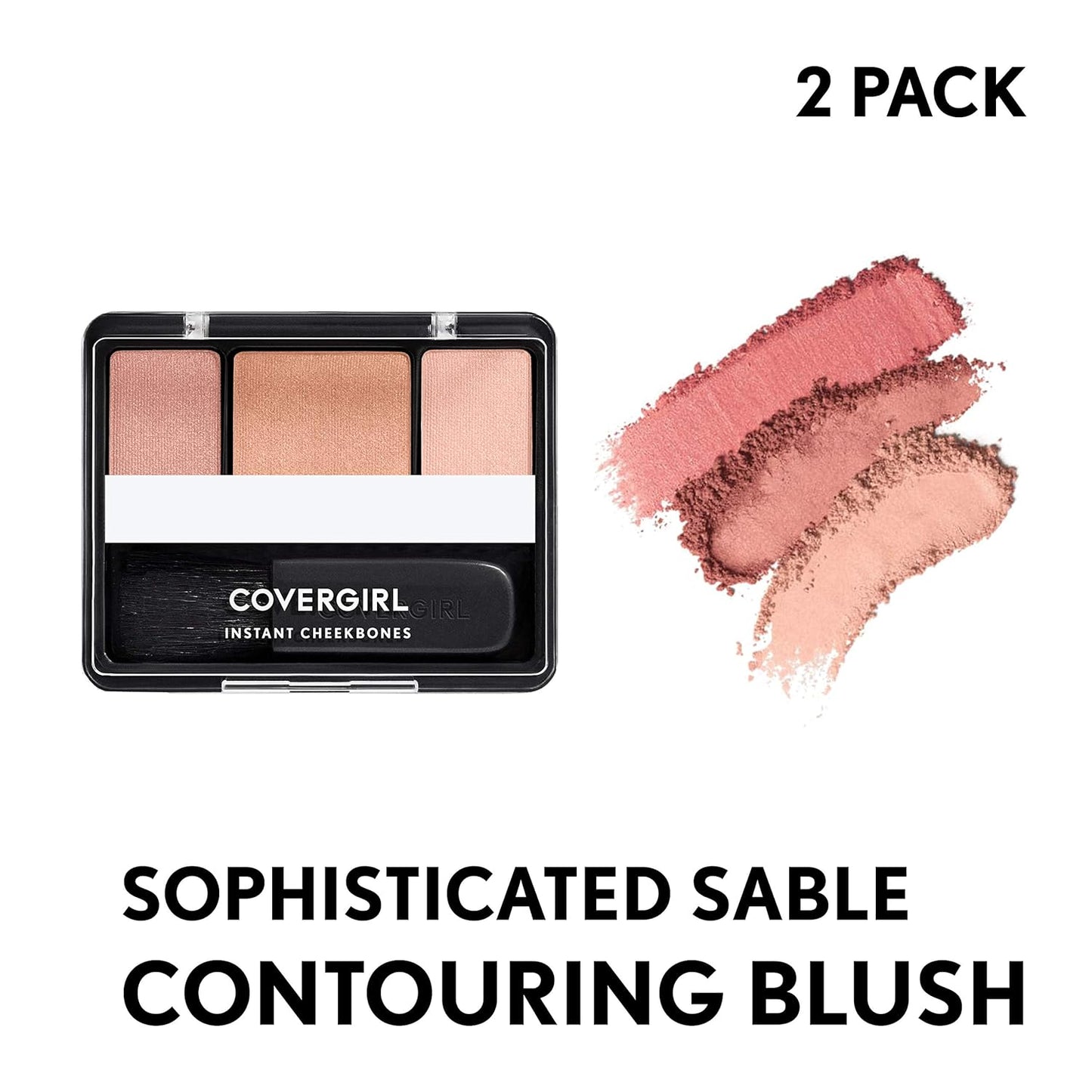 COVERGIRL Instant Cheekbones Contouring Blush, Sophisticated Sable 240, 0.29 Ounce (Pack of 2)