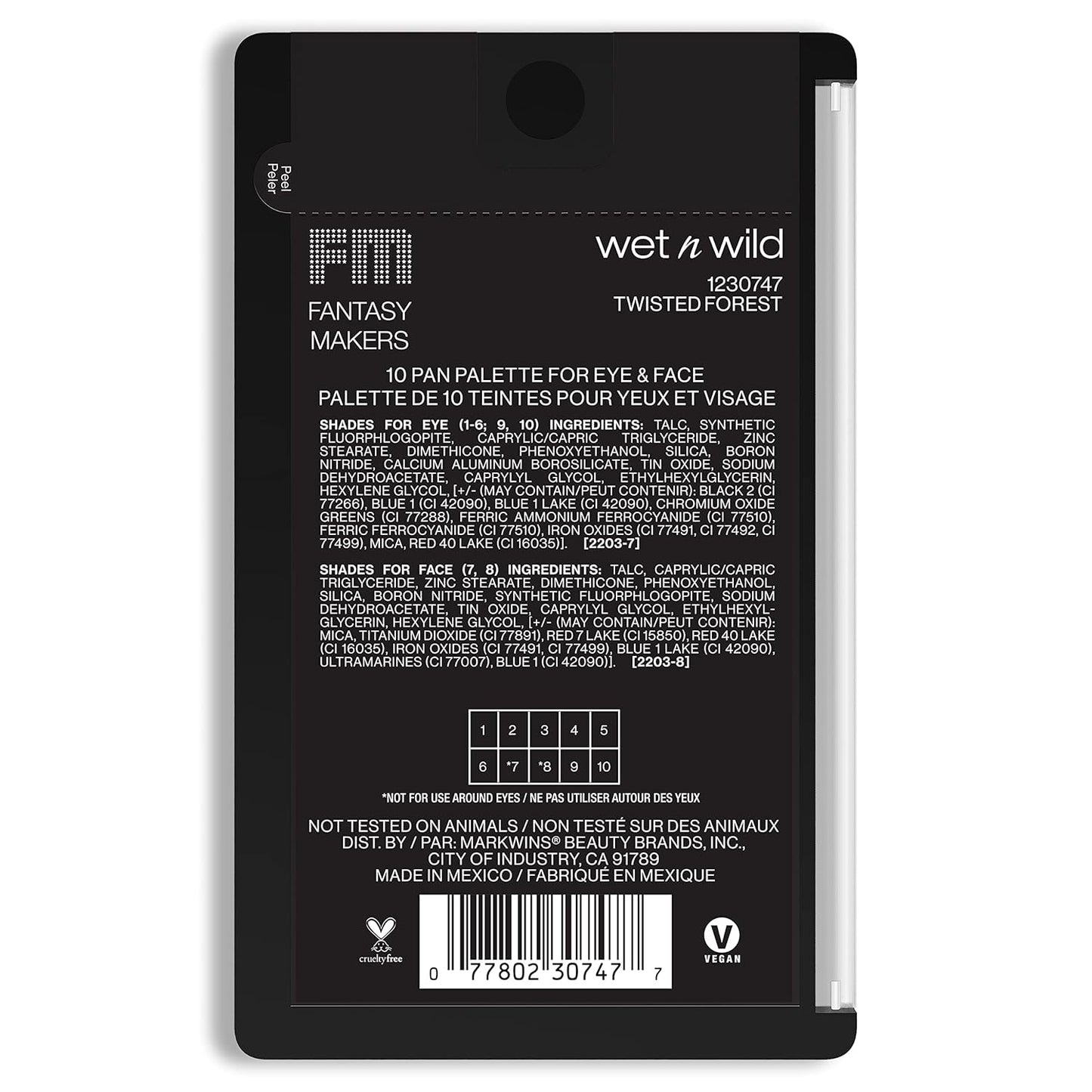 wet n wild Fantasy Makers Halloween 10 Pan Palette Twisted Forest