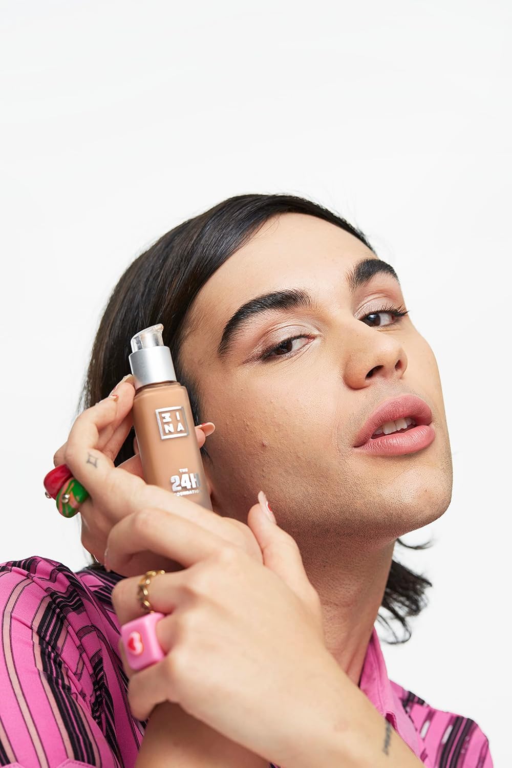 3INA The 24H Foundation 624-24H Long-Wearing Formula - Medium To High Buildable Coverage - Smooth Matte Finish - Expanded Shade Selection - Waterproof, Cruelty Free, Vegan Makeup - 1.01 Oz