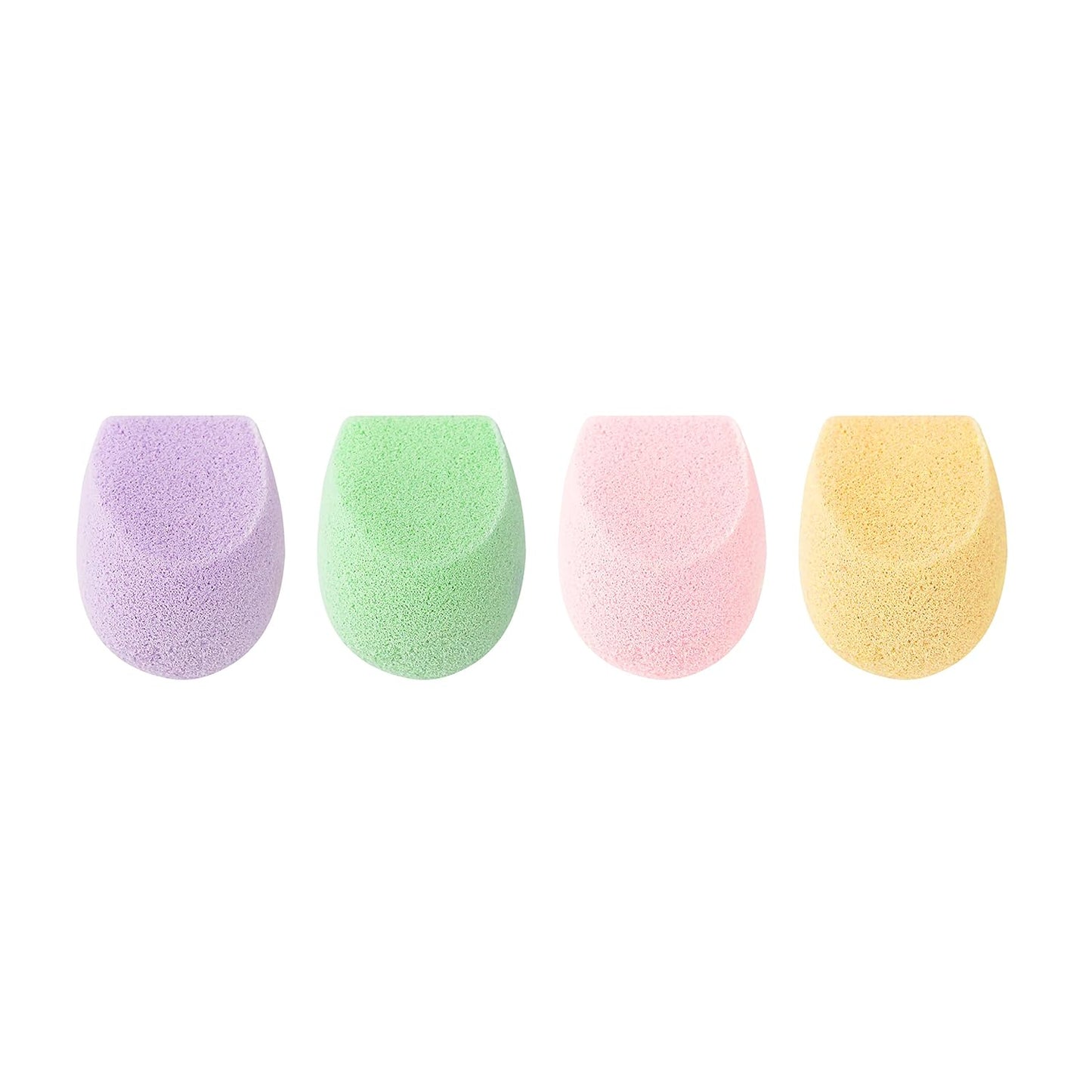 EcoTools Cruelty Free Color Perfecting Minis, Four Sponges Designed with Eco Foam Technology, a Unique Shape for Enhanced Precision, Purple, 4 Count