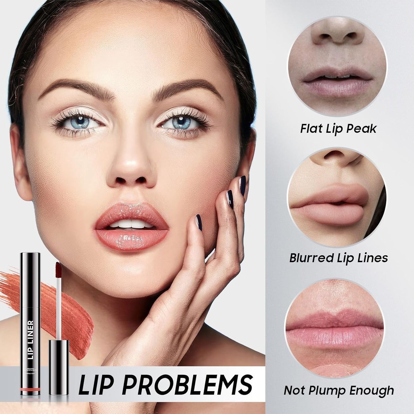 Lip Stain Peel Off - Lip Liner Long-wear & Waterproof Moisturizing Lip Stain with Matte Finish, Transfer-Proof, Non-Stick Cup Lip Tint Stay On All Day (Cocoa)