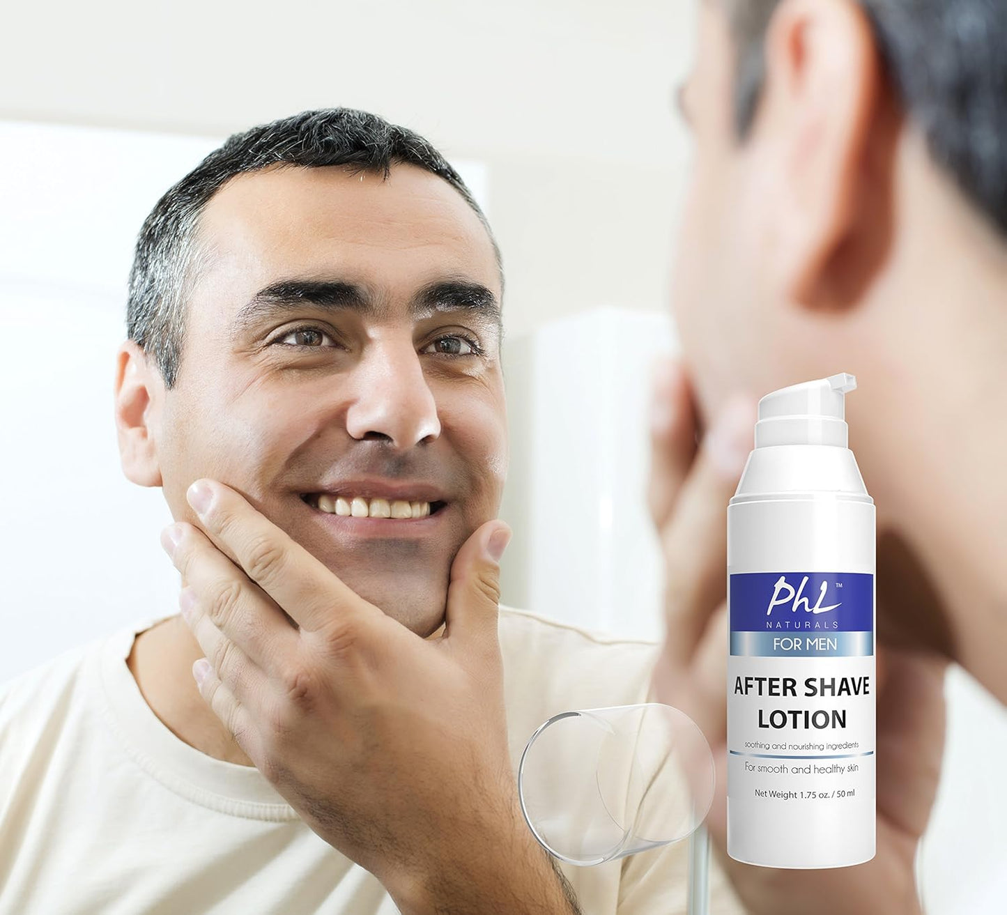 Unscented Aftershave for Men – Fragrance-Free, Alcohol-Free After Shave Lotion for Sensitive Skin – Soothes, Prevents Razor Burn, Moisturizes – 1.75 oz