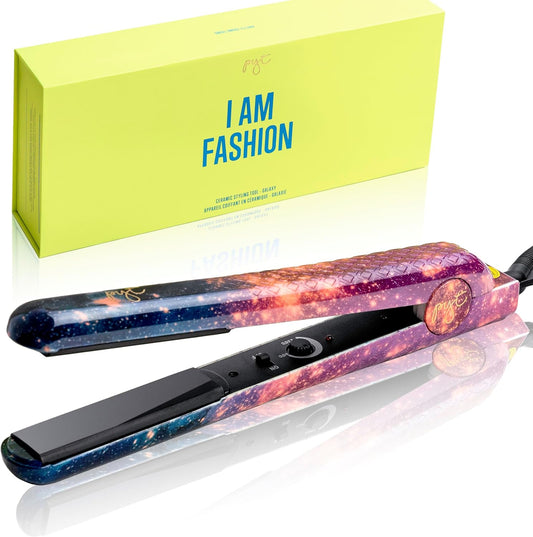 PYT Unicorn Pro Hair Straightener - Ceramic Flat Iron for Professional Styling. 150 W Power Output, Adjustable Temperature Suitable for All Hair Types. Straighten, Curl or Wave (Galaxy)
