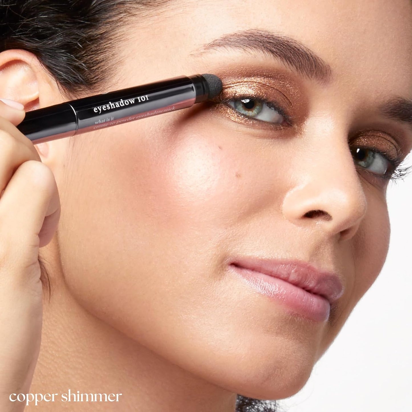 Julep Eyeshadow 101 Cream-to-Powder Waterproof Shadow Stick – Copper Shimmer – Long-Lasting, Crease-Proof, Shimmer Cream Eyeshadow with Built-in Smudger