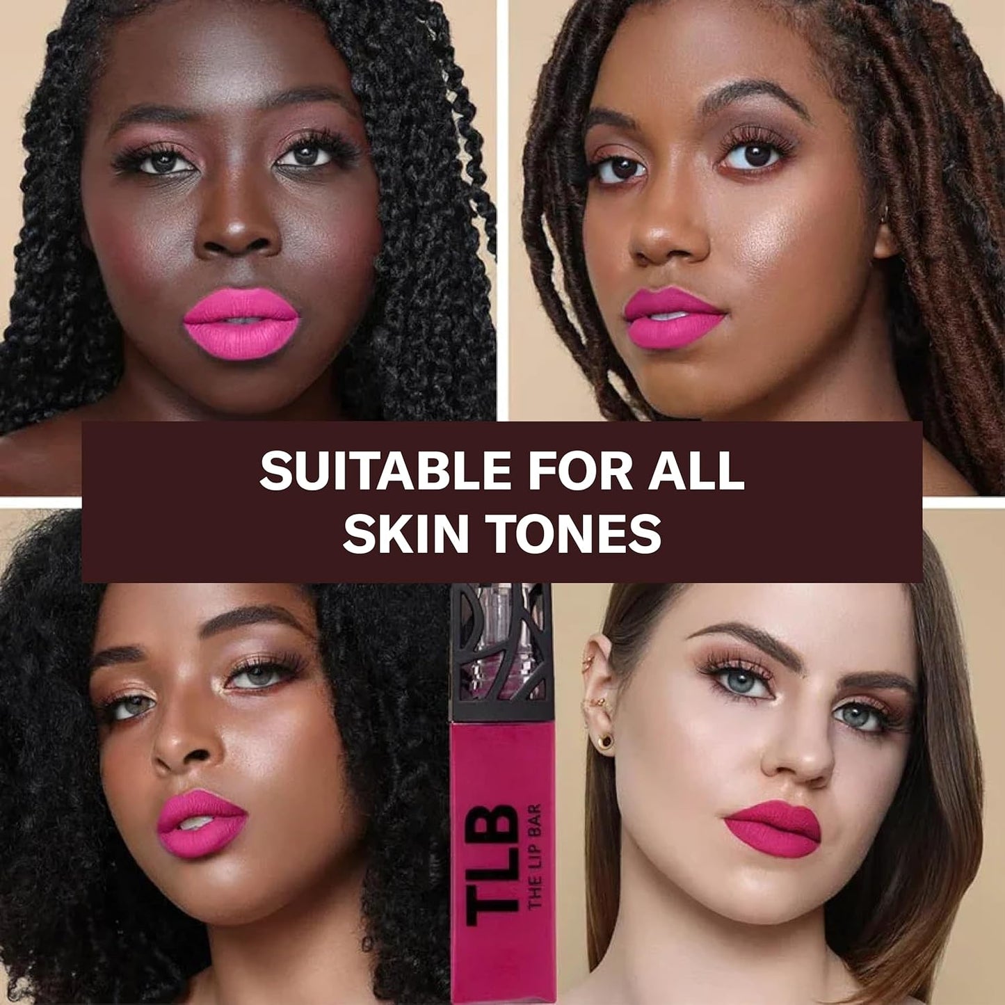 The Lip Bar - Nonstop Liquid Matte Lipstick, Fuchsia - Playmate (AKA Big Gretch) Electric Pink - High Pigment - Long Lasting - Jojoba Oil & Vitamin E - Vegan & Cruelty Free - Makeup - .24 fl oz
