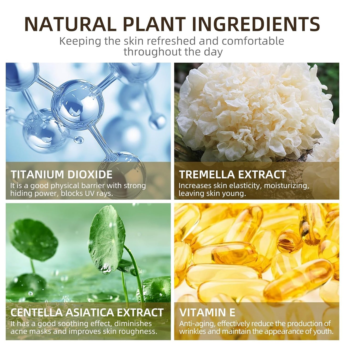 Mushroom Head Air Cushion CC Cream - BB Cream Foundation Makeup Moisturizing Concealer Long-Lasting, Cushion Foundation Full Coverage Self Adjusting for Mature Skin & All Skin Types (Dark Brown)