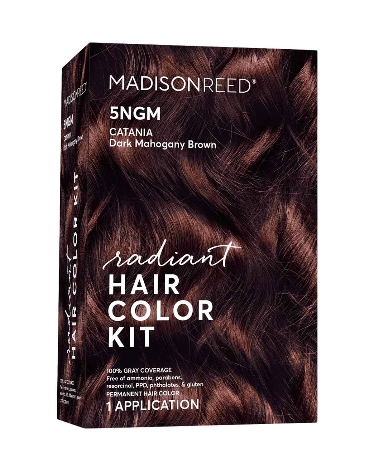 Madison Reed Radiant Hair Color Kit | 5NGM Dark Cinnamon Brown with Gold Mahogany Tones (Catania Brown) for 100% Gray Hair Coverage | Dimensional Permanent Hair Dye | PPD-Free & Ammonia-Free | 1 Pack