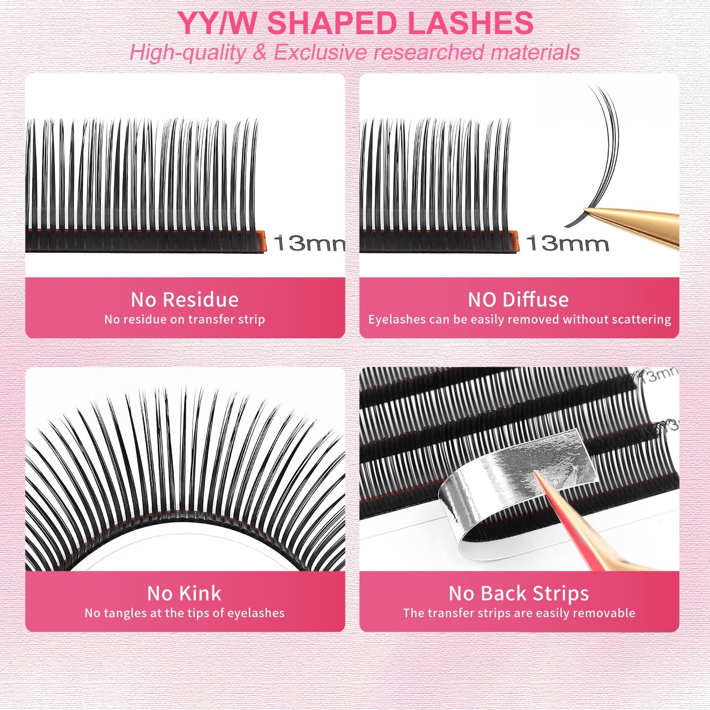 5D Flower Lash Extensions Spikes Lashes 0.07 Matte Black C Curl Lashes 14mm Volume Eyelash Extension Lash Trays Professional Use(5D Flower,0.07-C,14mm)
