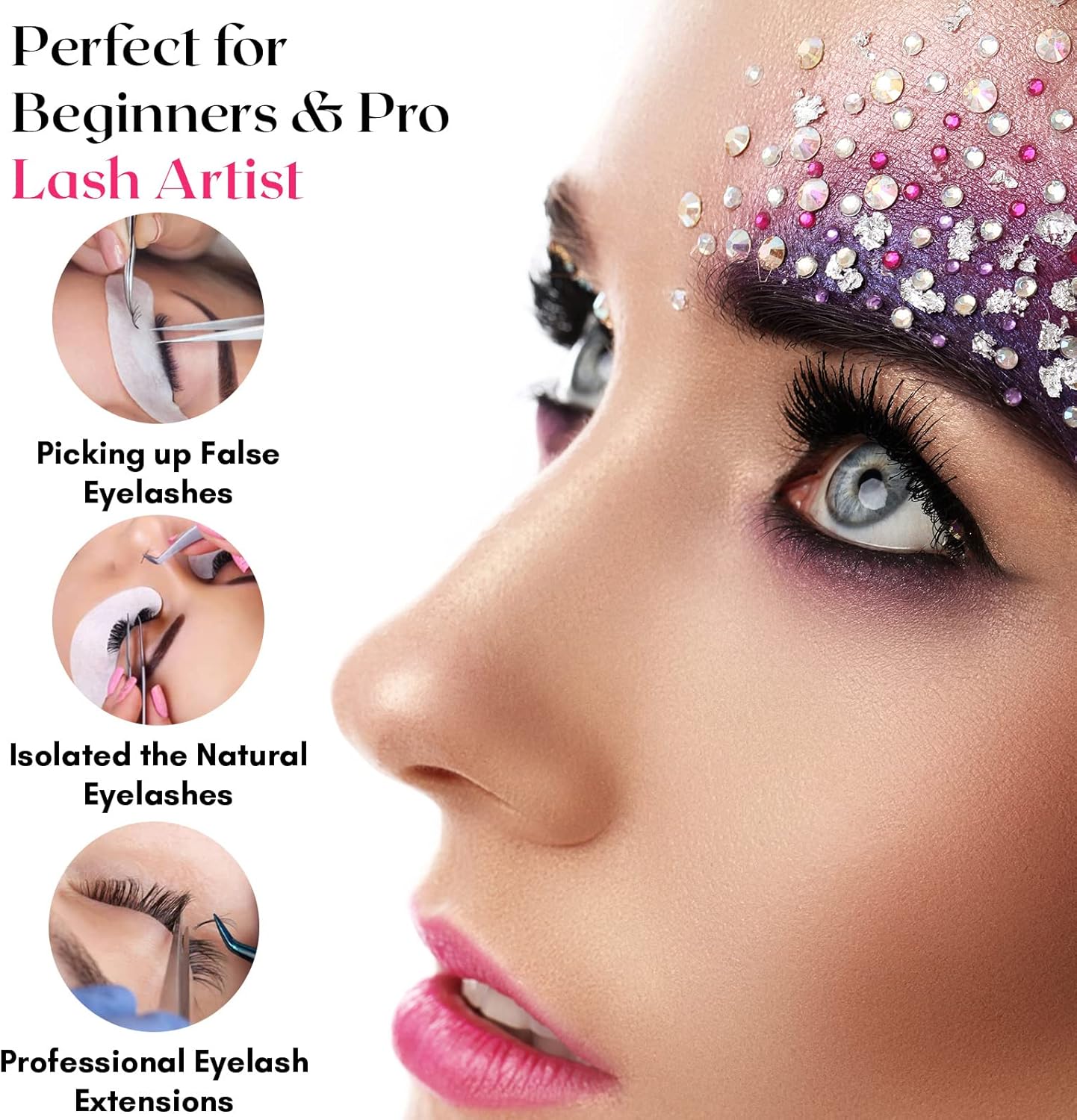 My Lash Tools New Isolation Lash Tweezers For Eyelash Extensions Best for Individual Isolation & Classic Lashes Japanese Stainless Steel Lightweight Precision Lashing Twisers (Rainbow)