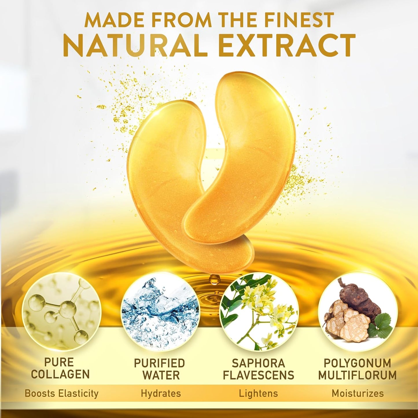 PatchRx 24K Gold Under Eye Patches for Puffy Eyes and Dark Circles with Pure Collagen, Eye Gel Pad Masks for Reducing Eye Bags, Puffy Dark Circles, Wrinkles, and Fine Lines- 72 Pairs