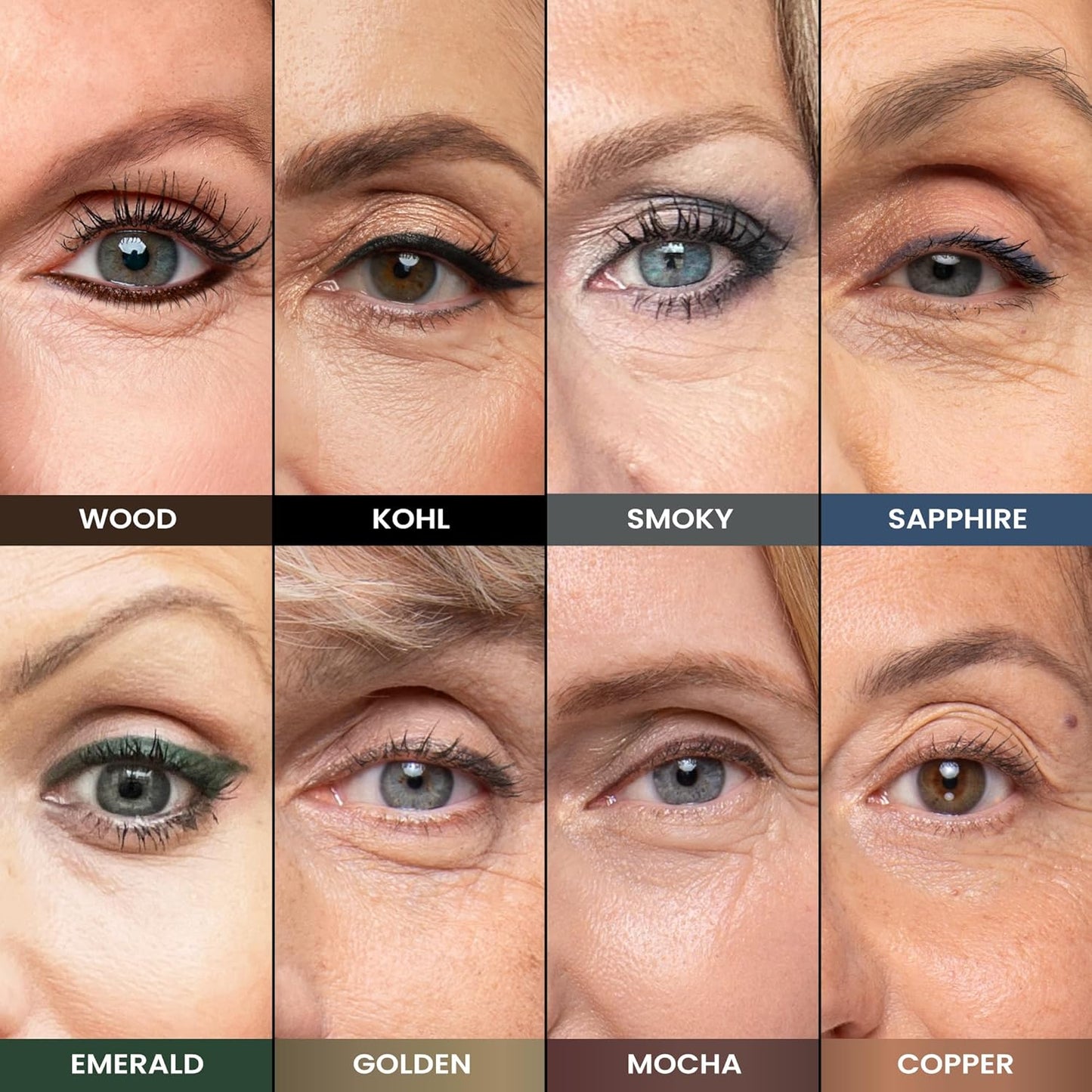 PrimeEyes Glide Eyeliner for Mature Women – Waterproof, Long-Stay and Mess-Proof – Gel Creme Texture, Discreet Sharpener and Effective Smudger (Mocha Shimmer)