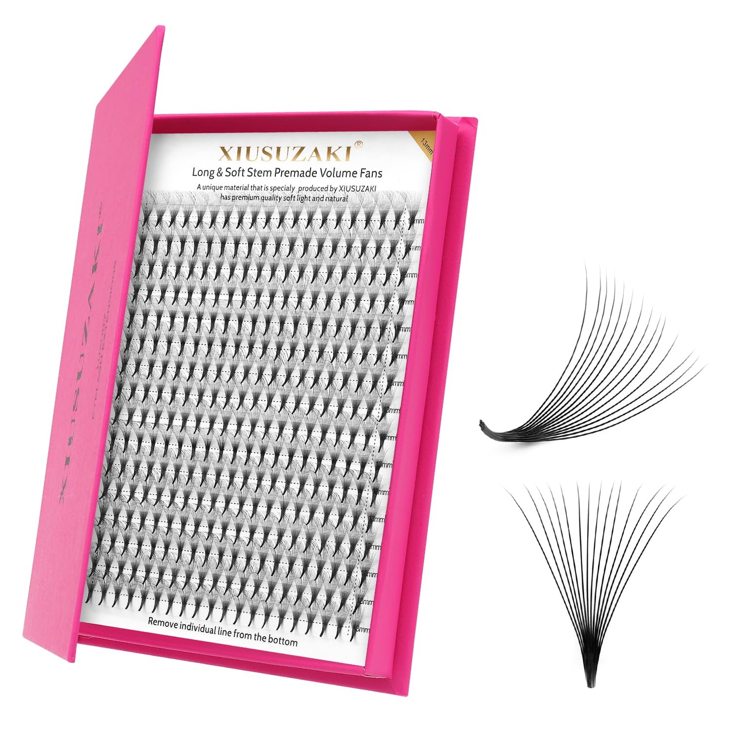 Premade Fans Eyelash Extensions 14D Volume Lash Extensions 0.07 Thickness Eyelash Extension C Curl Premade Lash Fans Mix 9-16mm Fluffy Soft Handmade Lash Fan(14D-0.07-C,9-16mm)