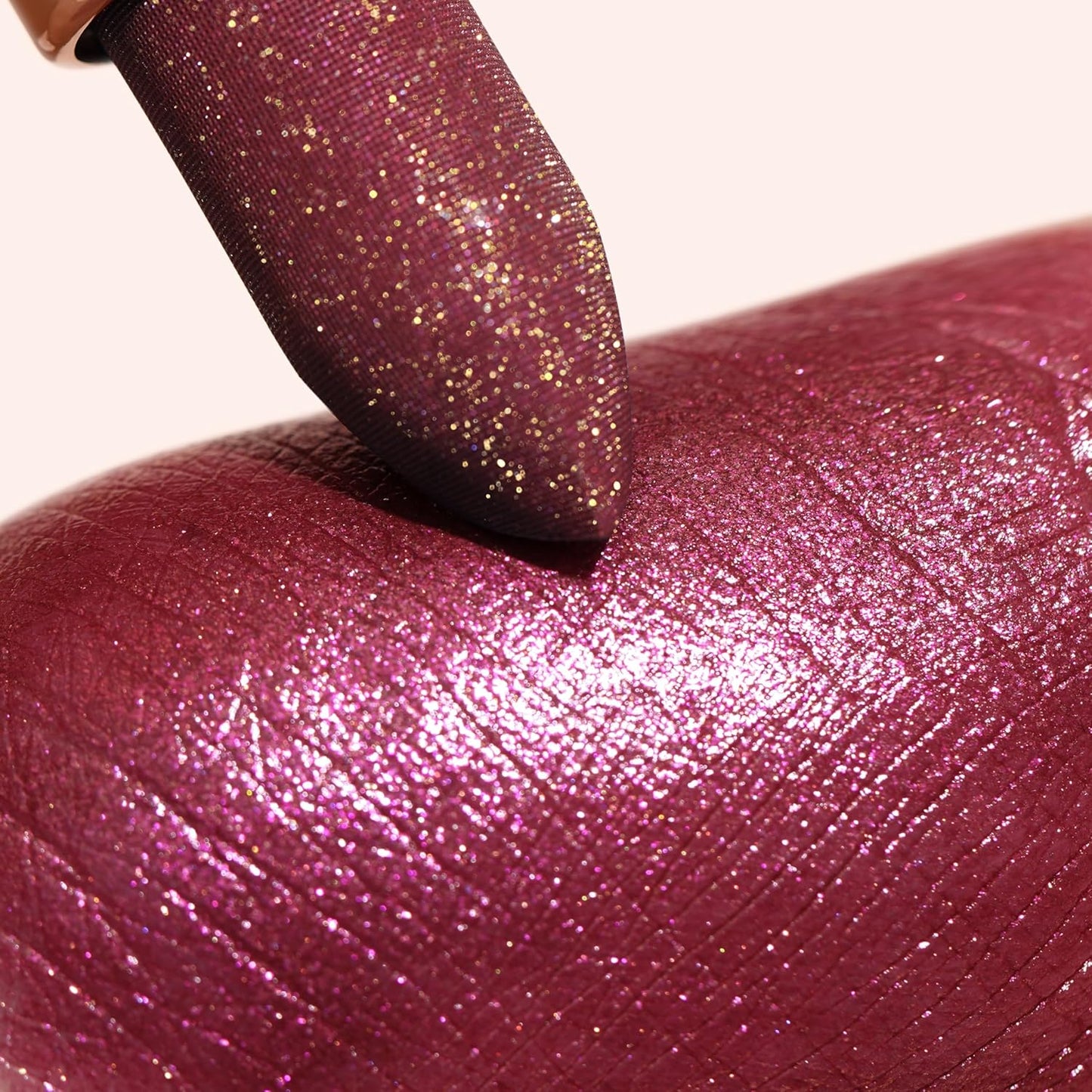 Oulac Shimmer Purple Lipstick for Women, Infinity High Shine Finish, Hydrating Lip Color Infused with Damask Rose Oil for All-Day Comfort, Gluten-Free Vegan Beauty, D05 Wildfire