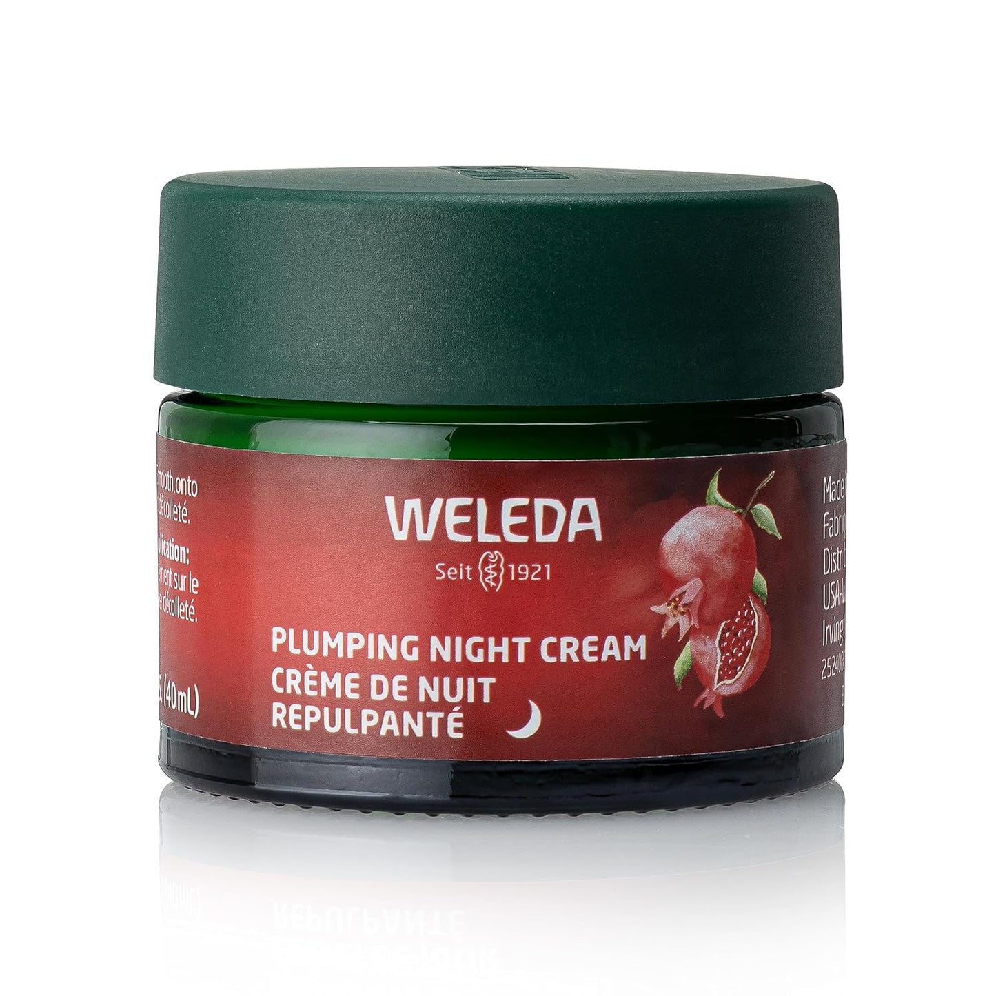 Weleda Face Care Plumping Night Cream, Plant Rich Moisturizer with Pomegranate and Maca Root Peptides