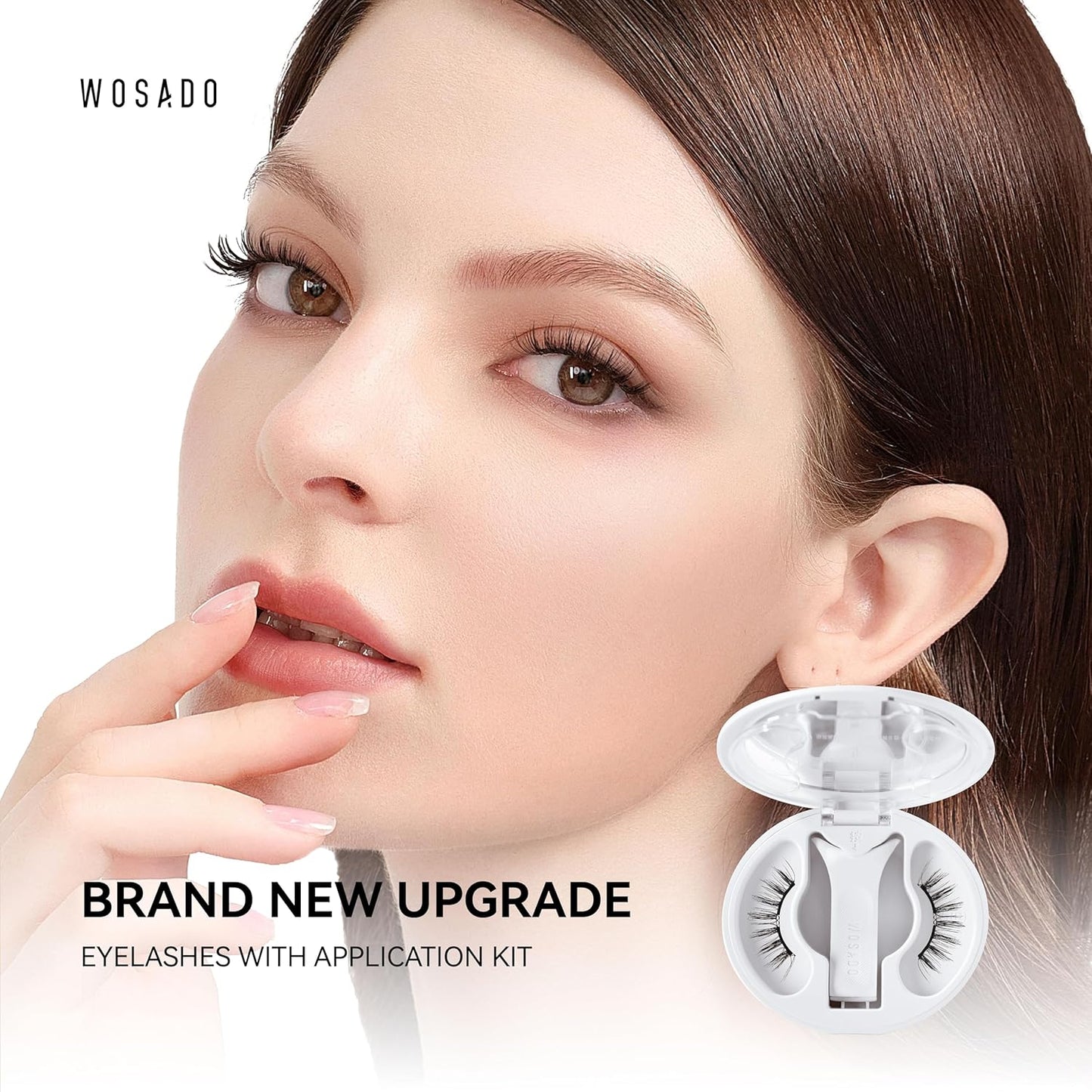 Soft Magnetic Eyelashes Kit with Applicator, No.10 Ultra Black, Reusable Glue-free Wispy Magnetic Lashes, Cruelty-free False Lashes, Waterproof, Lightweight, Suit for Heavy Makeup