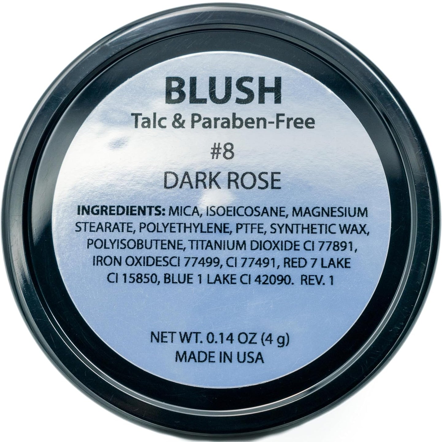 Dark Rose Red Pink Rouge Magenta Blush Pressed Cheek Color Contour Powder, Talc & Paraben Free, 4 Grams, No Animal Testing & Cruelty Free