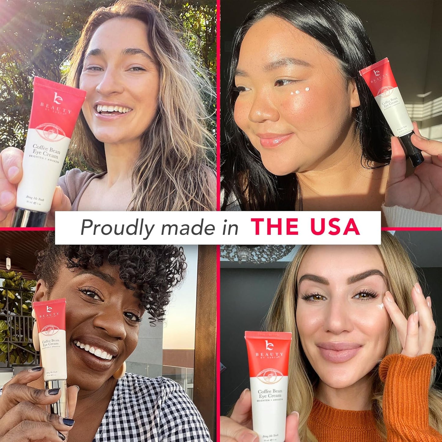 Caffeine Eye Cream for Puffiness & Bags Under Eyes - USA Made with Natural & Organic Ingredients, Under Eye Cream for Dark Circles with Glycerin & Vitamin E, Brightens & Refreshes Under Eye Area