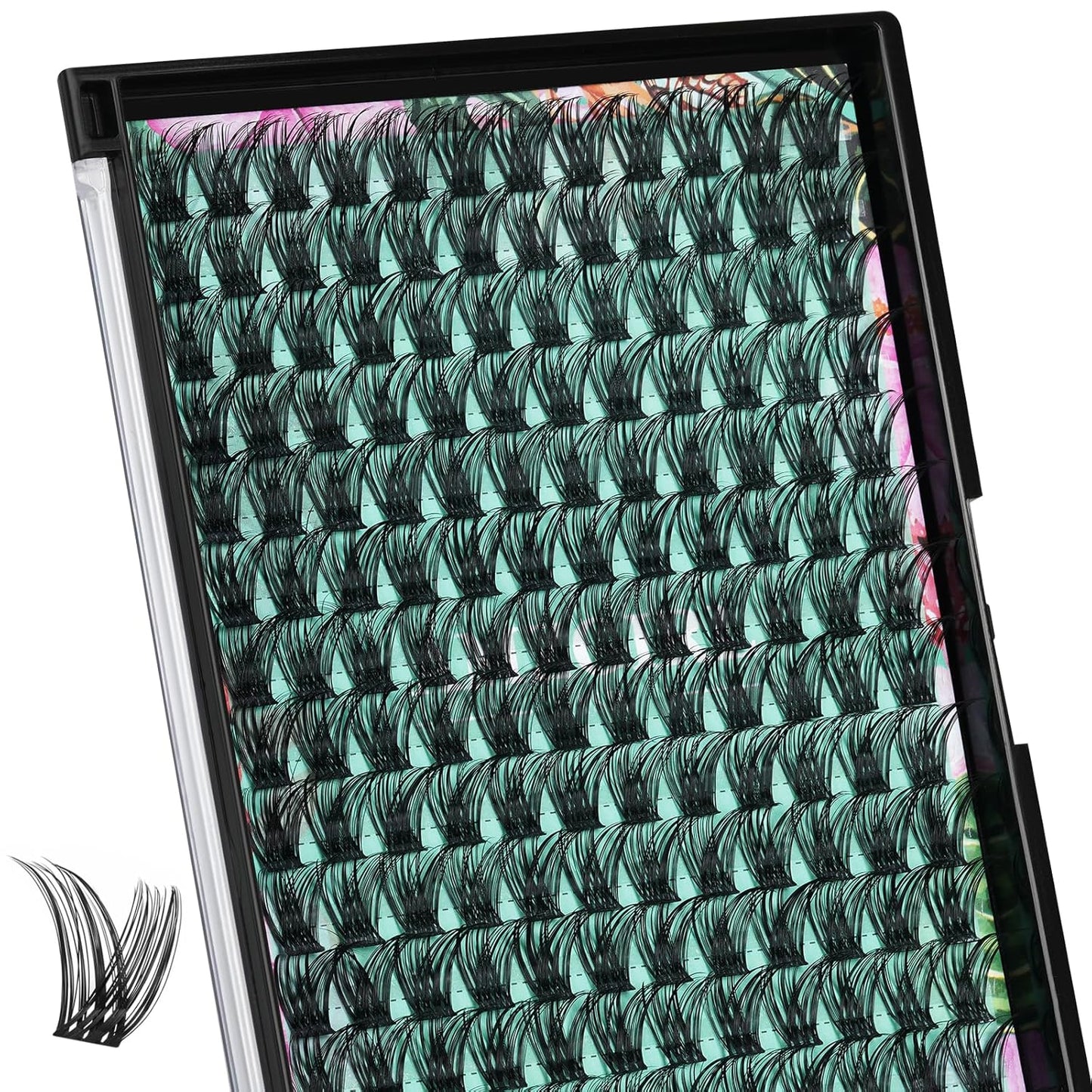 Lash Clusters Wet Look 168Pcs Eyelash Cluster Ultra-Thin Lash Band Eyelashes Extensions Spiky Anime Wide Span Lashes(Hollyhock,C-10mm)