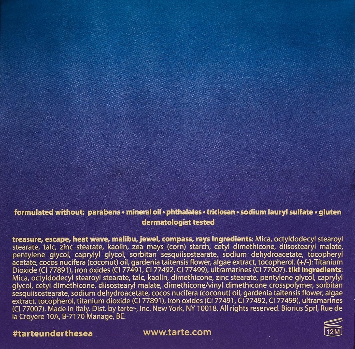 Tarte Rainforest of the Sea Vol. III Eyeshadow Palette Limited Edition